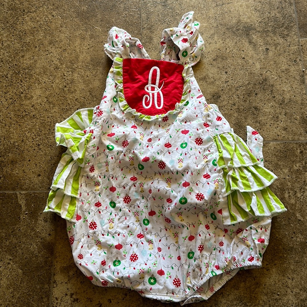 Monogrammed “A” Christmas Bubble